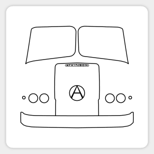 Atkinson Borderer truck outline graphic (black) Sticker